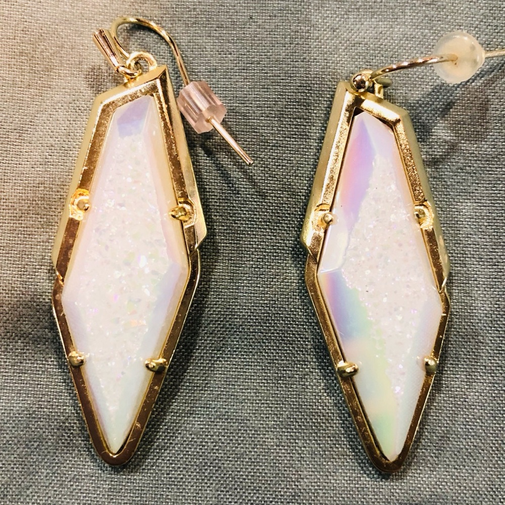 Kendra Scott Bex Gold Drop Earrings in Iridescent